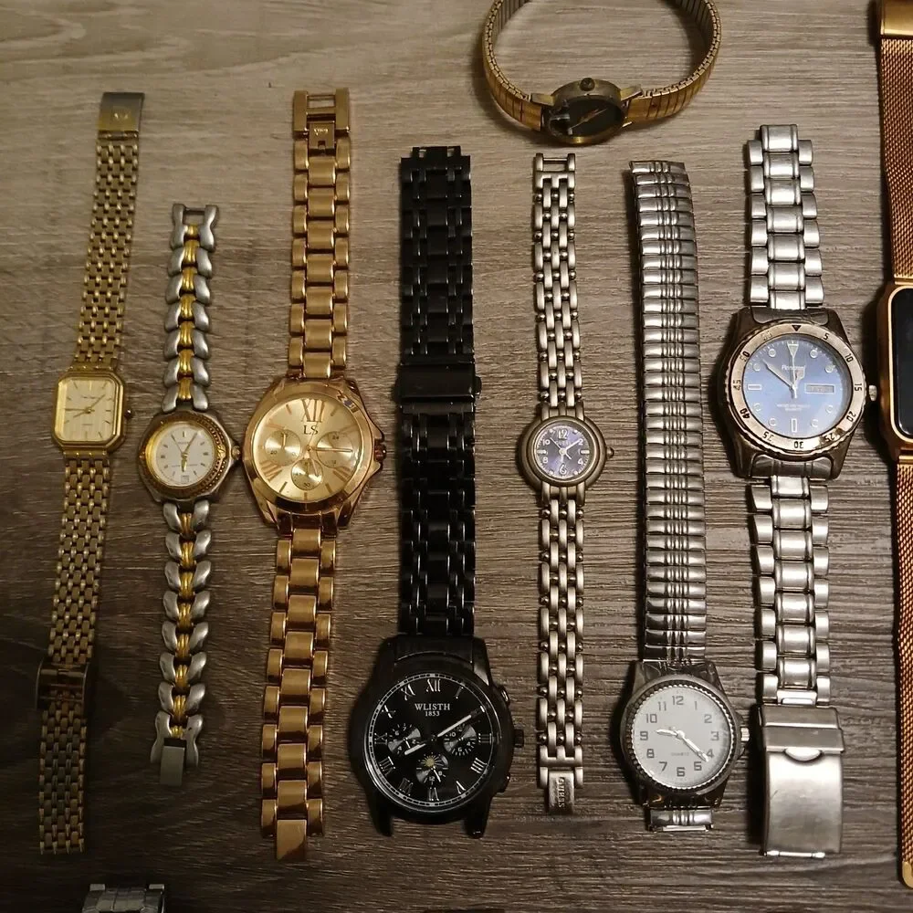 Lot 35+ Watches Parts/Repair ALL Metal Relic Casio Timex Guess Armitron Citizen